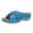 Blue, variant on Women Dressy Flat Sandals Comfortable Fashion Vacation Slides Casual Cute Open Toe Slippers Walking Shoes Summer 2026 Brown Size 7