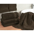thumbnail image 3 of Cotton Paradise 100% Cotton Turkish 4 Piece Hand Towel Set, Soft Absorbent Face Towels Clearance Set, Brown, 3 of 6
