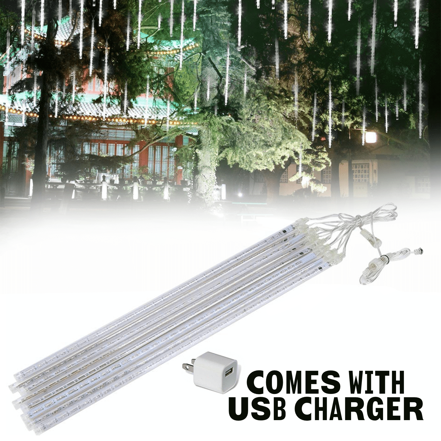 Details about   Outdoor Christmas Icicle Snowing String Lights 3-5M Xmas LED Curtain Fairy Light 