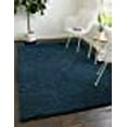 thumbnail image 3 of Unique Loom Solo Solid Shag Collection Tapis Moderne en Peluche Bleu Marine (5 Pieds 0 x 8 Pieds 0), 3 of 5
