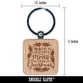thumbnail image 2 of Have Yourself a Merry Little Christmas Square Keychain Charm Tag - Engraved Wood, 2 of 6