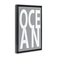 thumbnail image 3 of Stupell Industries Tropical Ocean Word on Grey Black Floating Frame Canvas Art, 21 x 31, by Jamie MacDowell, 3 of 8