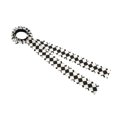thumbnail image 5 of Ofertas Únicas 1 Pc Banda Elástica de Cinta de Perlas de Flecha Graciosa Negra Blanca, 5 of 5