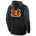thumbnail image 2 of Men's Fanatics Black Cincinnati Bengals Checkdown Pass Full-Zip Hoodie, 2 of 6