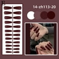 thumbnail image 1 of AYFFDIYI Glossy Press On Nails Long Square Fake Nails Elegant 24Pcs Lot V5, 1 of 8