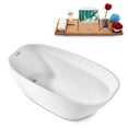 thumbnail image 3 of 67" Streamline N1782CH Soaking Freestanding Tub and Tray With Internal Drain in Polished Chrome, 3 of 8