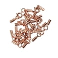 thumbnail image 3 of 12pcs Round Spring Clasp Tube Bell Ends Jewelry DIY 4mm - Rose Gold, 3 of 6
