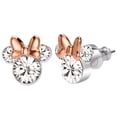thumbnail image 5 of Disney Minnie Mouse Women's Crystal Two Tone Plated Stud & Pendant Set, 18" Chain, 5 of 6