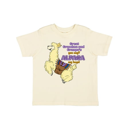 

Inktastic Cute Jumping Alpaca-Great Grandma And Grandpa s You Say ALPACA my bags! Gift Toddler Boy or Toddler Girl T-Shirt