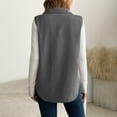 thumbnail image 7 of Timegard Button down Shirts for Women Sleeveless Lapel Neck Vests Fitting Comfy Vintage Solid Color Tops, 7 of 7
