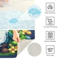 thumbnail image 4 of Toilet Rug U-Shaped Bathroom Rugs Non-Slip Soft Plush Machine Washable Contour Bath Mat Gnomes and Green Plant 24x20, 4 of 9