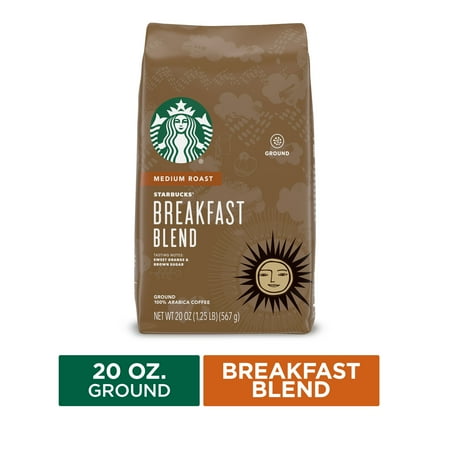 Starbucks Medium Roast Ground Coffee — Breakfast Blend — 100% Arabica — 1 bag (20 oz.)