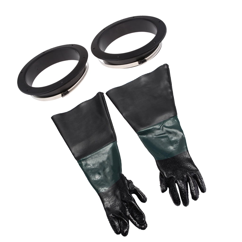 1Pair PVC Work Gloves Replacement Sandblasting Gloves for Sandblast