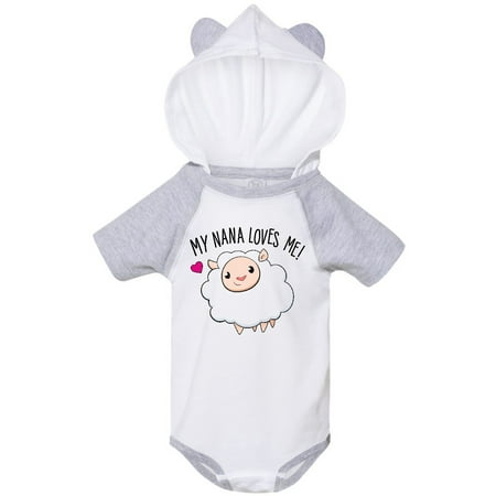 

Inktastic My Nana Loves Me- cute sheep Gift Baby Boy or Baby Girl Bodysuit