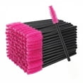 thumbnail image 3 of 50 Pcs Disposable Mascara Wands, Spiral Lash and Brow Brush Applicators with Plastic Handle, Rose Red Makeup Brush Tools for Eyelash and Eyebrow, 3 of 6