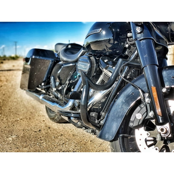 CUSTOM ENGINE GUARD HIGHWAY CRASH BAR FOR HARLEY TOURING ROAD KING ELECTRA STREET GLIDE ULTRA 1.5" TUBE SIZE 2009-2025 BLACK