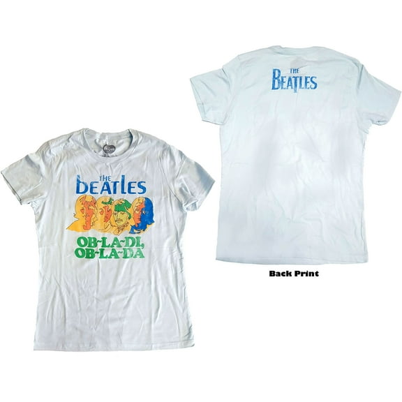 The Beatles Ladies T-Shirt: Ob-La-Di (Back Print) (Large)