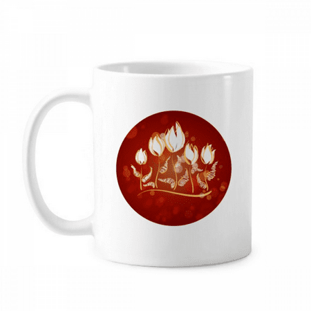 

Hand Painted Tulip Flower Mug Pottery Cerac Coffee Porcelain Cup Tableware