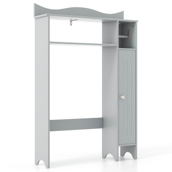Spaco Over the Toilet Storage Cabinet with Toilet Paper Holder-Gray, Bathroom Cabinet