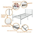 thumbnail image 4 of Costway Simple Size Métal Lit Cadre Plate-Forme 6 Jambes Têtes de Lit Meubles Argent, 4 of 10