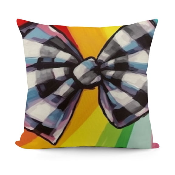 SHANXI Progress Pride Stripes LGBTQ Throw Pillow Covers, Transgender Bisexual Cushion Case for Sofa Couch 12x12in