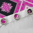 thumbnail image 4 of jejeloiu Southwestern Aztec Geometric Blackout Curtains Set of 2 (52x84 Each),Boho Exotic Style Window Curtains,Pink Black Curtains and Drapes For Men Women,Super Cozy Room Decor, 4 of 6