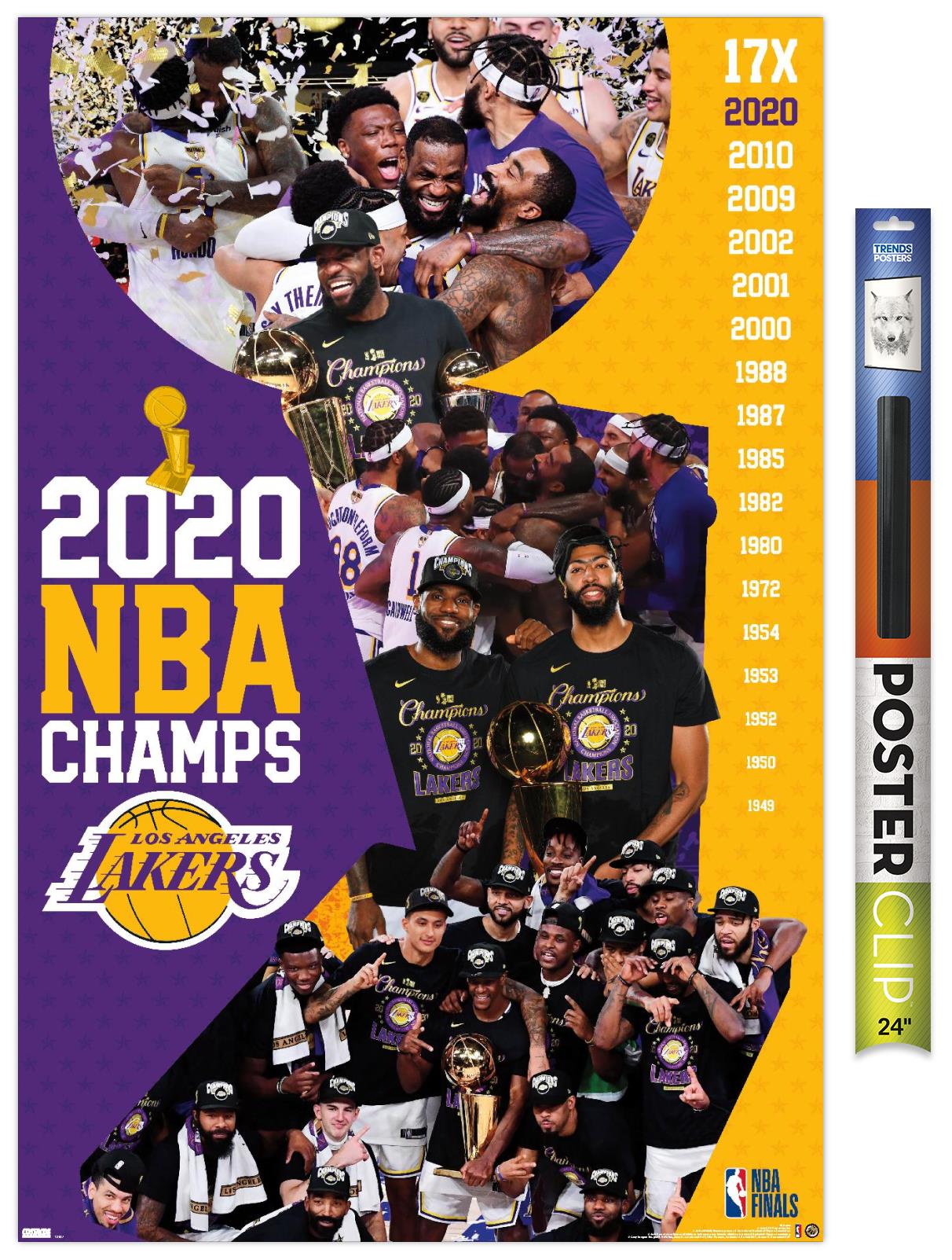 NBA Los Angeles Lakers - 2020 NBA Finals Celebration Wall ...