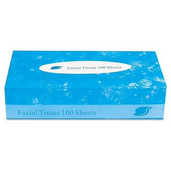 Boxed Facial Tissue, 2-Ply, White, 100 Sheets/box | Bundle of 2 Cartons