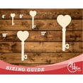 thumbnail image 3 of Unfinished Wood Heart Key Shape 30" / 1/2", 3 of 3