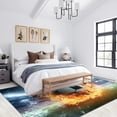 thumbnail image 4 of Sports Gamer Area Rugs, Soccer Theme Carpet, Washable Non Slip Low Pile Soft Rug for Bedroom Living Room Decor Mat 2ftx3ft, 4 of 8