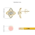 thumbnail image 4 of ANGARA Natural Diamond Interlinked Marquise Frame Stud Earrings in 14K Yellow Gold for Women (Size-4.4mm| Color-K| Clarity-I3) | Anniversary, Jewelry Gift for Women | Natural Diamond Earrings, 4 of 8