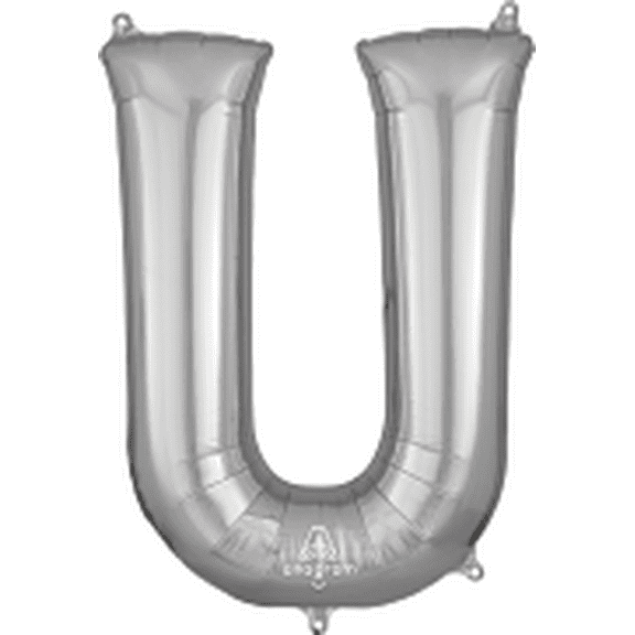 LRG SHP LETTER U SILVER