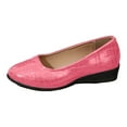 thumbnail image 2 of Mostsola Low Wedges for Women Vintage Pattern Slip on Dressy Shoes Closed Toe Casual Heels, 2 of 9