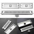 Wet Room Linear Shower Floor Drain Stainless Steel Channel Gully Waste