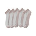 thumbnail image 1 of Dagugfen 5 Pairs No Show Socks Women Low Cut Breathable Wicking Hidden Ruffle Dancing Socks for Flats, 1 of 5