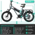 thumbnail image 3 of Fucare 750W Ebike Fat Tire Electric Bike for Adults,E Bike for Men Women,Mountain Snow Beach Electric Bicycle,48V 20.8Ah Removable Li-Ion Battery,Shimano 7 Speed, 3 of 9