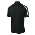 thumbnail image 6 of Mens Tricolor Shoulder Micropique Sport-Wick Polyester Polo Black/ Iron Grey/ White X-Small, 6 of 8