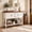 White & Walnut, variant on Homieasy 42" Farmhouse Console Table with Power Outlets, Narrow Entryway Sofa Table with Drawers and Shelves for Living Room, Hallway, White & Walnut