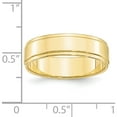 thumbnail image 3 of 10K Yellow Gold 10Ky 6mm Flat With Step Edge Band Size 6.5 Made In United States 1fle060-6.5, 3 of 5