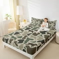 thumbnail image 4 of jejeloiu Mallard Camo Twin Sheet Set (3-Piece) Hunting Farmhouse Luxury Decor, 4 of 7