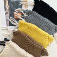 thumbnail image 5 of Cats Ear Knitted Hat Tassels Letter Decration Hat Foldable Fuzzy Winter Hat for Youthful Stylish Look, 5 of 8
