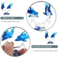 thumbnail image 4 of Figuras de vidrio de decoración Vintage, figura de delfín de cristal decorativa, delfín azul en miniatura, figura de pez de mar de vidrio soplado a mano, animales, 4 of 5