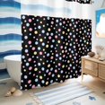 thumbnail image 5 of No Hook Shower Curtain, Colorful Polka Dot Shower Curtains for Bathroom with See Through Top Window, Modern Minimalist Geometric Black Waterproof & Washable Bath Curtain Long 72"x78", 5 of 9