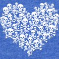 thumbnail image 2 of CafePress - Skullheart - Cute Infant Baby Football Bodysuit, 2 of 3