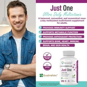 Just One Daily Methylated Multivitamin for Men & Women–60 Caps Adults MTHFR Support, Iron-Free, Natural, USA Made