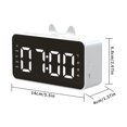 thumbnail image 4 of Reloj despertador Radio Reloj de escritorio Pantalla LCD Reproducción de música compatible con Bluetooth Alarma digital para oficina en casa, Blanco Inevent EL001109-02B, 4 of 7