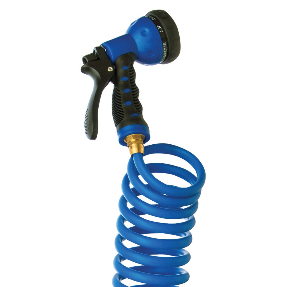 Water Hose with Nozzle, Blue