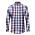 thumbnail image 3 of Men's Plaid Shirt Long Sleeve Professional Work Shirt Long Sleeve Fashion Slim Shirt, 3 of 5