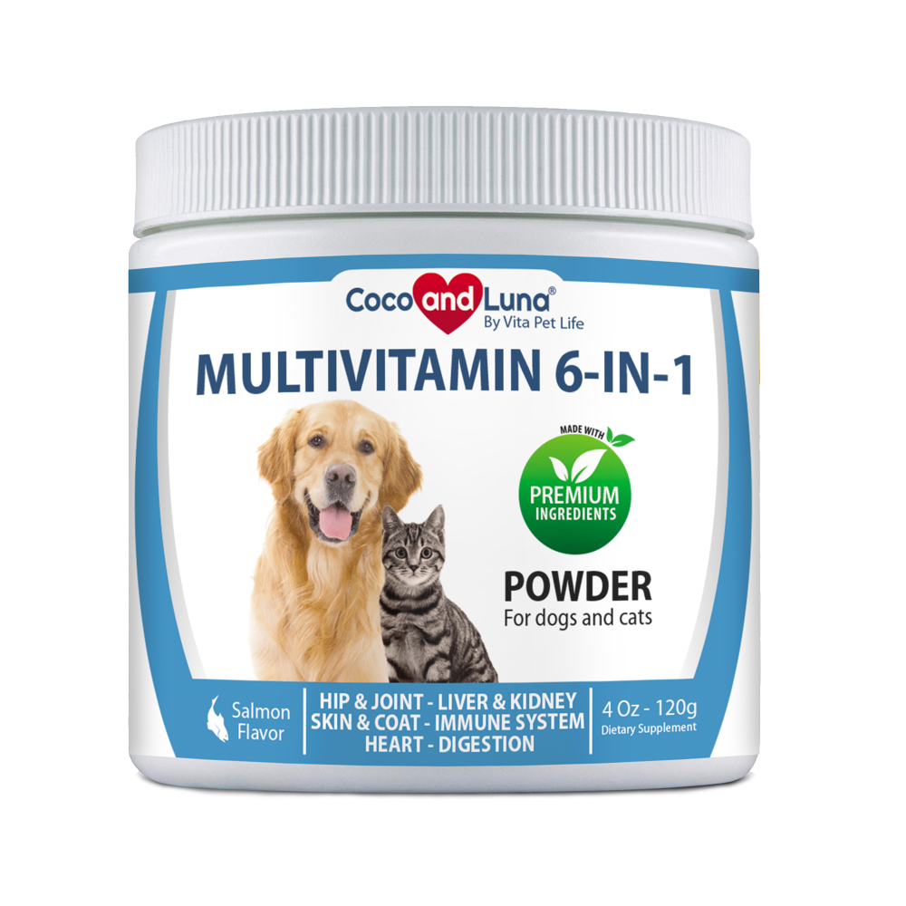 Multivitamin for Dogs and Cats Glucosamine, Omega 3, Probiotics and