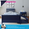 thumbnail image 2 of Max & Lily Twin Bed Frame with Storage Drawer, Solid Wood Platform Bed for Kids, Blue, 2 of 11